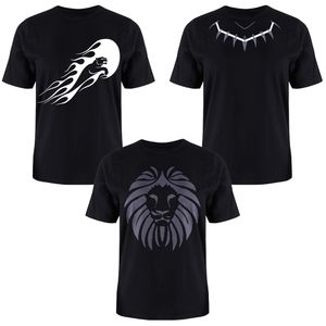 T-Shirt Pour Homme-3 Pièces-Gris / Noir